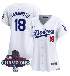 Women Nike Los Angeles Dodgers Yoshinobu Yamamoto #18 White Flex Base 2024 World Series Champions Stitched MLB Jersey Women Nike Los Angeles Dodgers Yoshinobu Yamamoto #18 White Flex Base 2024 World Series Champions Stitched MLB Jersey