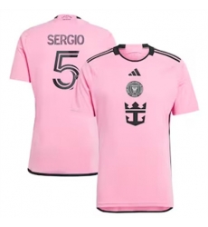 Men Inter Miami CF Sergio Busquets 2024 25 Home Replica Pink