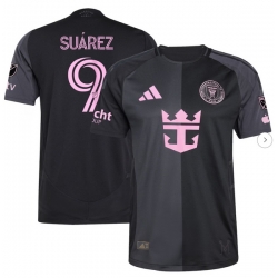 Men's Inter Miami CF Luis Suárez adidas Black 2025 The Fortitude Kit Authentic Player Jersey