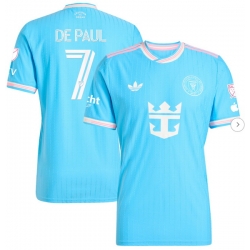 Men's Inter Miami CF Rodrigo De Paul adidas Originals Blue 2025 Third Authentic Player Jersey