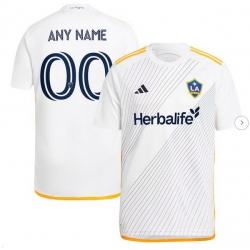 Mens LA Galaxy adidas White 2024 Angeleno Kit Replica Custom Jersey