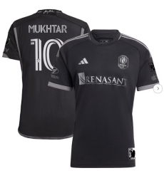 Mens Nashville SC Hany Mukhtar adidas Black 2023 Man In Black Kit Authentic Player Jersey