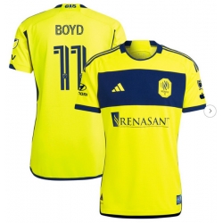 Mens Nashville SC Tyler Boyd adidas Yellow 2024 The 615 Kit Authentic Player Jersey