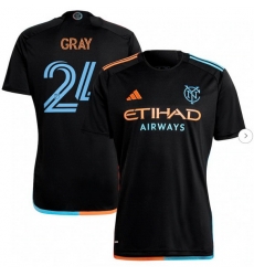Men's New York City FC Tayvon Gray adidas Black 2024 24 7 Kit Replica Player Jersey Men's New York City FC Tayvon Gray adidas Black 2024 24 7 Kit Replica Player Jersey