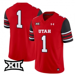 Men Women Youth Utah Utes 1 Team Red 2024 Vapor Limited Jersey All Stitched