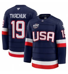 Men USA 19 Matthew Tkachuk Navy 2025 4 Nations Face Off Stitched Jersey Men USA 19 Matthew Tkachuk Navy 2025 4 Nations Face Off Stitched Jersey