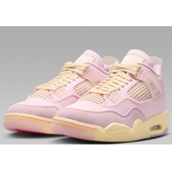 Women Air Jordan 4 Retro Pearl Pink And Iced Carmine Shoes