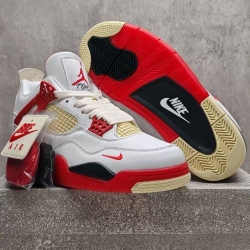 Nike Air Jordan 4 White Red Black collaboration Shoes
