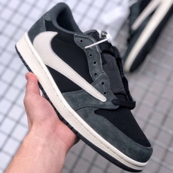 Air Nike Jordan 1 Special Logo Black Gray Men Shoes