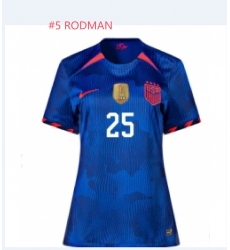 Women Soccer #5 RODMAN Blue Jersey