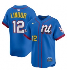 mens nike francisco lindor blue national league 2025 all star edition limited player jersey