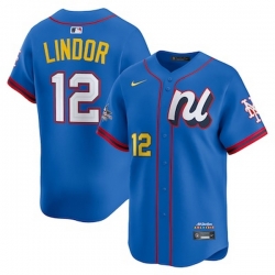 mens nike francisco lindor blue national league 2025 all star edition limited player jersey