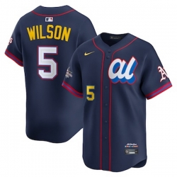 mens nike jacob wilson navy american league 2025 all star edition limited player jersey