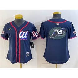 Youth American League Tampa Bay Rays Team Big Logo Navy 2025 All Star Edition Limited Stitched Baseball Jersey