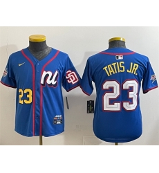 Youth National League 23 Fernando Tatis Jr  Blue 2025 All Star Edition Limited Stitched Baseball Jersey