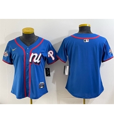 Youth National League Philadelphia Phillies Blank Blue 2025 All Star Edition Limited Stitched Baseball Jersey