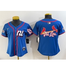 Youth National League St  Louis Cardinals Team Big Logo Blue 2025 All Star Edition Limited Stitched Baseball Jersey