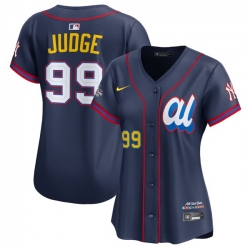 Women American League 99 Aaron Judge Navy 2025 All Star Edition Limited Stitched Baseball Jersey 