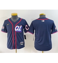 Women American League Cleveland Guardians Blank Navy 2025 All Star Edition Limited Stitched Baseball Jersey Women American League Cleveland Guardians Blank Navy 2025 All Star Edition Limited Stitched Baseball Jersey