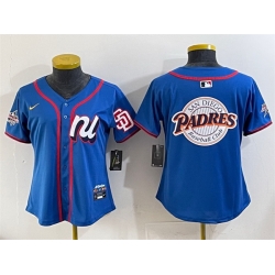 Women National League San Diego Padres Team Big Logo Blue 2025 All Star Edition Limited Stitched Baseball Jersey 