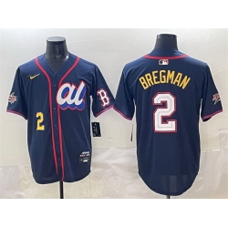 Men American League 2 Alex Bregman Navy 2025 All Star Edition Limited Stitched Baseball Jersey