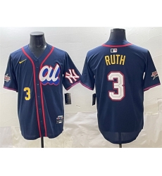 Men American League 3 Babe Ruth Navy 2025 All Star Edition Limited Stitched Baseball Jersey