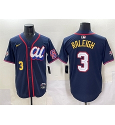 Men American League 3 Cal Raleigh Navy 2025 All Star Edition Limited Stitched Baseball Jersey