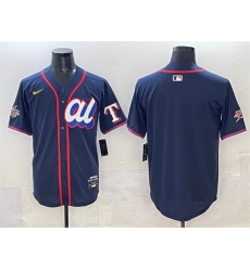 Men American League Texas Rangers Blank Navy 2025 All Star Edition Limited Stitched Baseball Jersey