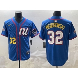 Men National League 32 Jacob Misiorowski Blue 2025 All Star Edition Limited Stitched Baseball Jersey