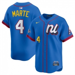 Men National League 4 Ketel Marte Blue 2025 All Star Edition Limited Player Jersey Stitched Baseball Jersey