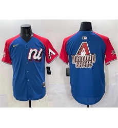 Men National League Arizona Diamondbacks Team Big Logo Blue Red Alternate 2025 All Star Edition Limited Stitched Baseball Jersey