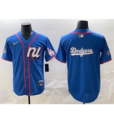 Men National League Los Angeles Dodgers Team Big Logo Blue 2025 All Star Edition Limited Stitched Baseball Jersey 002 Men National League Los Angeles Dodgers Team Big Logo Blue 2025 All Star Edition Limited Stitched Baseball Jersey 002