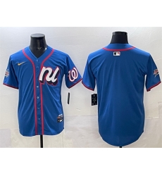 Men National League Washington Nationals Blank Blue 2025 All Star Edition Limited Stitched Baseball Jersey