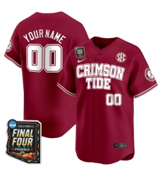 Men Women Youth Alabama Crimson Tide Final Four Patch Baseball Custom Jersey All Stitched Crimson