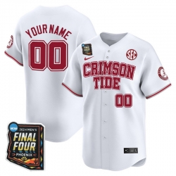 Men Women Youth Alabama Crimson Tide Final Four Patch Baseball Custom Jersey All Stitched White Limited