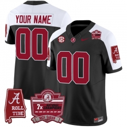 Men Women Youth Alabama Crimson Tide Nick Saban 7x Champions Patch Vapor Custom Jersey All Stitched Black Aternate