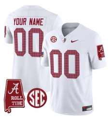 Men Women Youth Alabama Crimson Tide Pro Combat Vapor Limited Custom Jersey All Stitched White