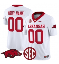 Men Women Youth Arkansas Razorbacks Vapor Limited Custom Jersey All Stitched White