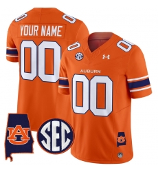 Men Women Youth Auburn Tigers 2024 Alabama Patch Vapor Limited Custom Jersey All Stitched Orange