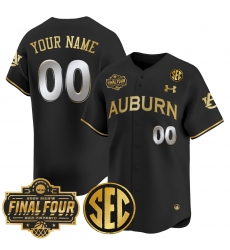 Men Women Youth Auburn Tigers 2025 Final Four Patch Vapor Baseball Custom Jersey All Stitched Black Gold