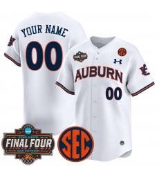 Men Women Youth Auburn Tigers 2025 Final Four Patch Vapor Baseball Custom Jersey All Stitched White