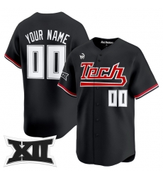 Men Women Youth Texas Tech Red Raiders 2025 Big 12 XII Patch Vapor Premier Limited Custom Jersey All Stitched