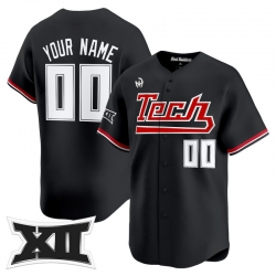 Men Women Youth Texas Tech Red Raiders 2025 Big 12 XII Patch Vapor Premier Limited Custom Jersey All Stitched
