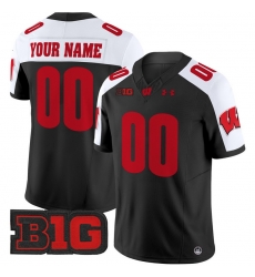 Men Women Youth Wisconsin Badgers 2024 Vapor Limited Custom Jersey All Stitched Black Alternate