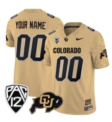Men Women Youth Colorado Buffaloes Rocky Style Vapor Limited Custom Jersey All stitched Gold