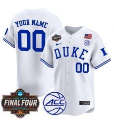 Men Women Youth Duke Blue Devils 2025 Final Four Patch Vapor Baseball Custom Jersey All Stitched White Men Women Youth Duke Blue Devils 2025 Final Four Patch Vapor Baseball Custom Jersey All Stitched White