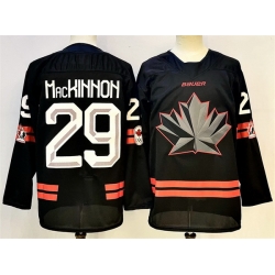 Men Canada Hockey 29 Nathan MacKinnon Black Stitched Jersey