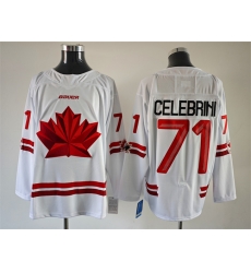 Men Canada Hockey  71 Anthony Cirelli White Stitched Jersey