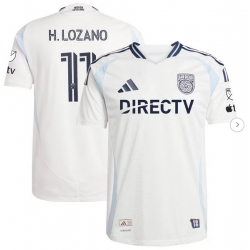 Mens San Diego FC Hirving Lozano adidas White 2025 Woven Into One Authentic Player Jersey