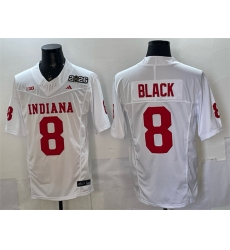 Men Indiana Hoosiers 8 Kaelon Black White F U S E  2026 Patch Stitched Football Jersey